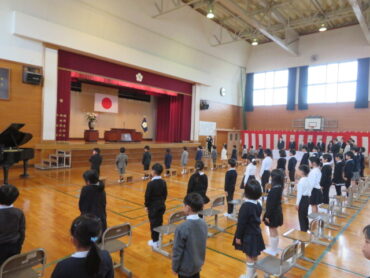 4.7　入学式　ようこそ川原小学校へ